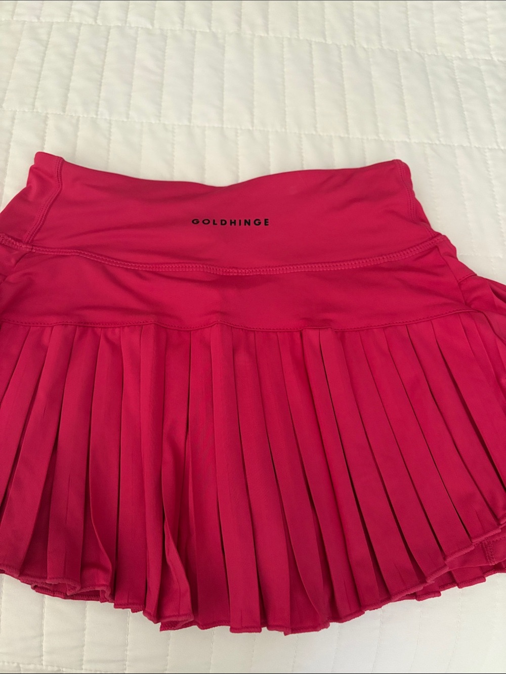 GoldHinge Women's Pleated Skort in Fuchsia